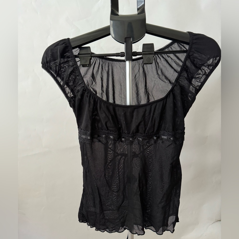 Womens Black lace top